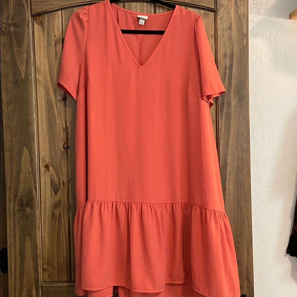 a new day Coral V-Neck Dress